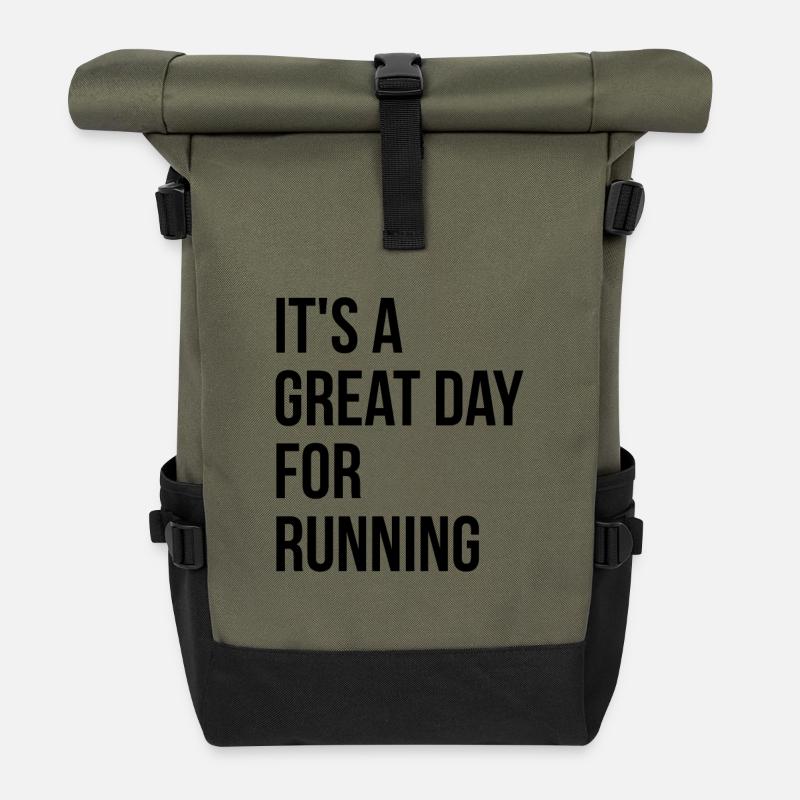 course - Sac à dos roll top - olive/noir