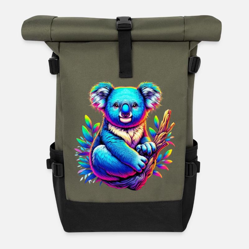 Koala - Rolltop Rucksack - Olive/Schwarz