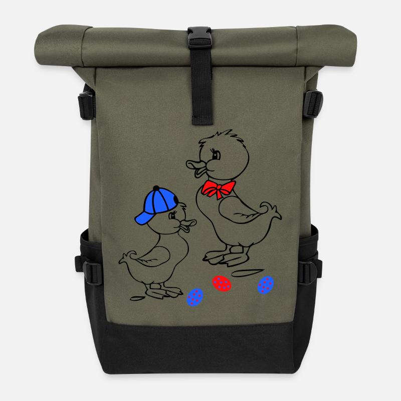 Osterfest - Rolltop Rucksack - Olive/Schwarz