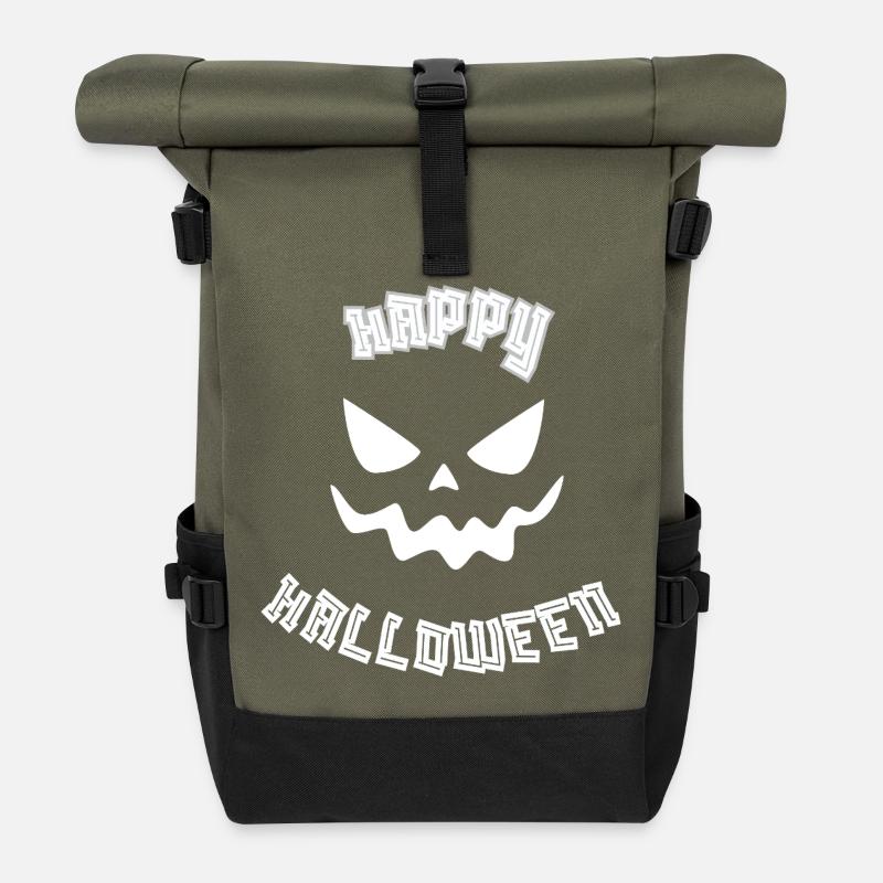 Ambiance d’Halloween - Sac à dos roll top - olive/noir