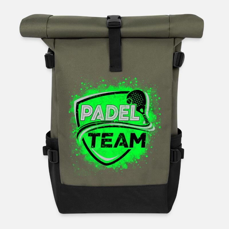 Padel-Team - Rolltop Rucksack - Olive/Schwarz
