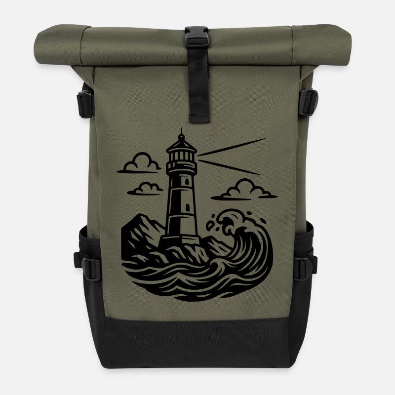 Leuchtturm - Rolltop Rucksack - Olive/Schwarz