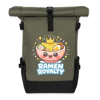 Royauté du ramen : Bol de nouilles Kawaii - Sac à dos roll top - olive/noir - Devant