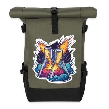Lab Geek Educational Quadrantid Meteor Shower Expe - Roll Top Backpack - olive/black - Front
