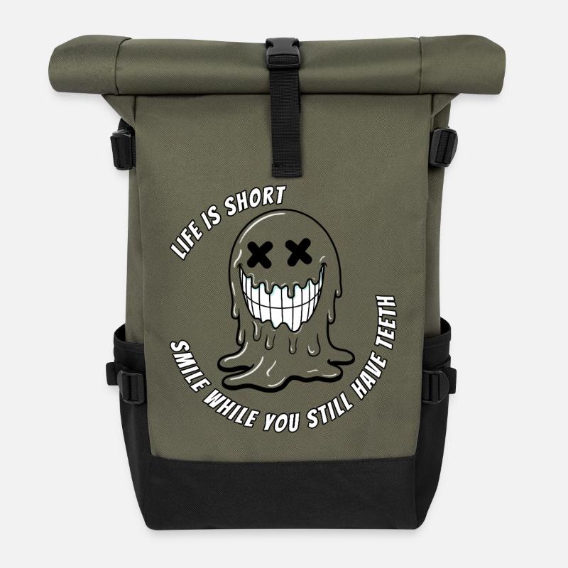 Vie & Teeth.TR - Sac à dos roll top - olive/noir
