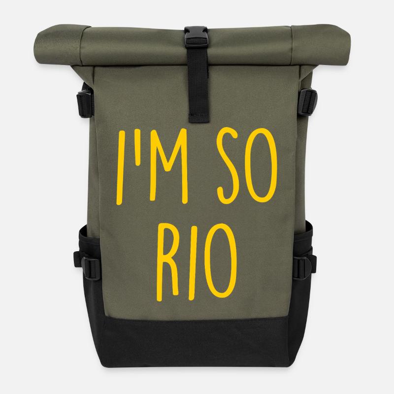 Rio de Janeiro, Brasile - Zaino Rolltop - oliva/nero