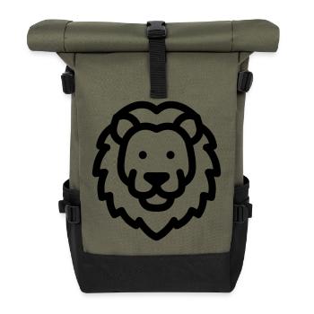 lion - Sac à dos roll top - olive/noir - Devant
