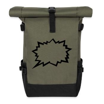 bulle - Sac à dos roll top - olive/noir - Devant