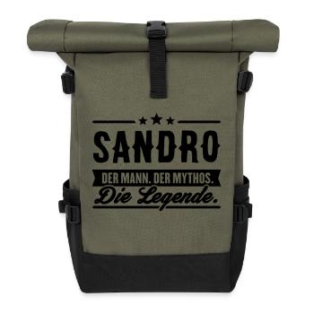 Man Myth Legend Sandro - Roll Top Backpack - olive/black - Front