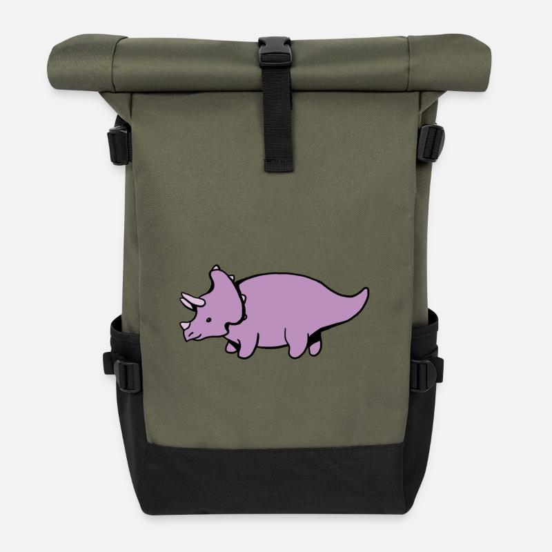 Triceratops - Rolltop Rucksack - Olive/Schwarz