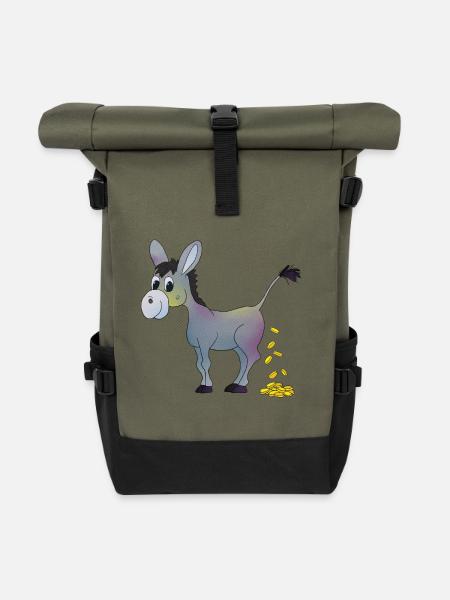 Goldesel - Rolltop Rucksack - Olive/Schwarz