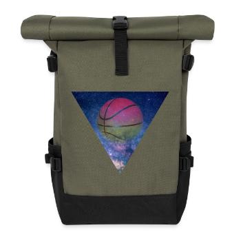 GALAXY BASKETBALL BALLER GIFT - Roll Top Backpack - olive/black - Front