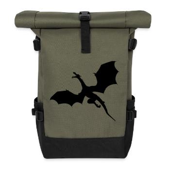 Fliegender Drache - Rolltop Rucksack - Olive/Schwarz - Vorne