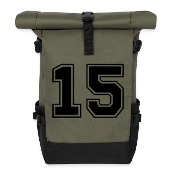 funfzehn - Roll Top Backpack - olive/black - Front