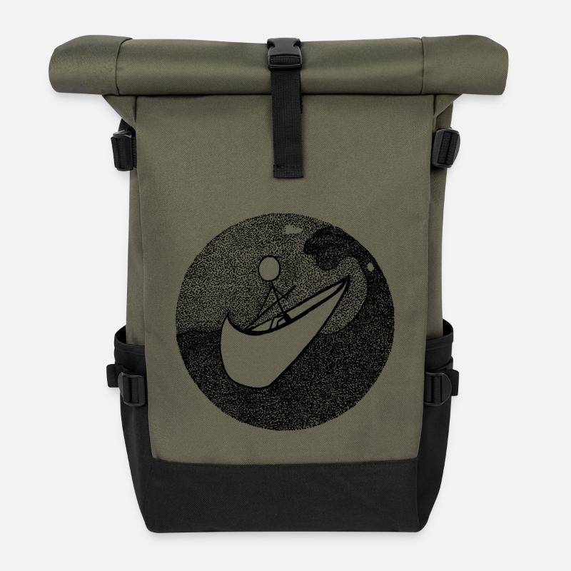 Memories - Roll Top Backpack - olive/black