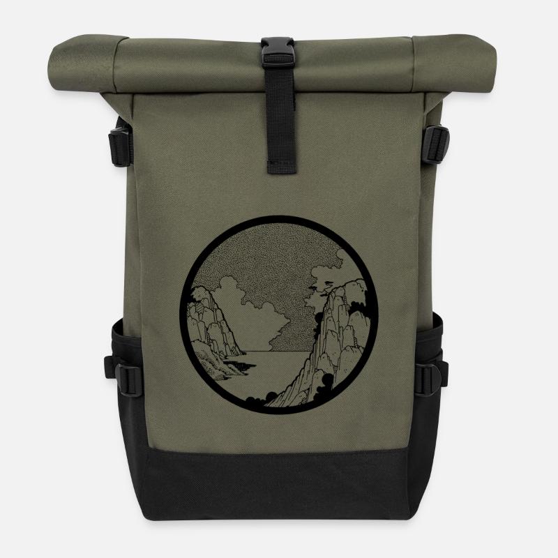 185 - Rolltop Rucksack - Olive/Schwarz
