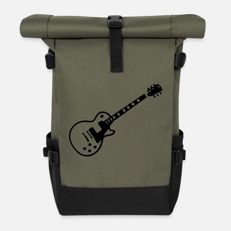 Les Paul Guitar - Rolltop Rucksack - Olive/Schwarz