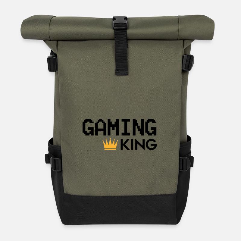 Spielkönig - Rolltop Rucksack - Olive/Schwarz