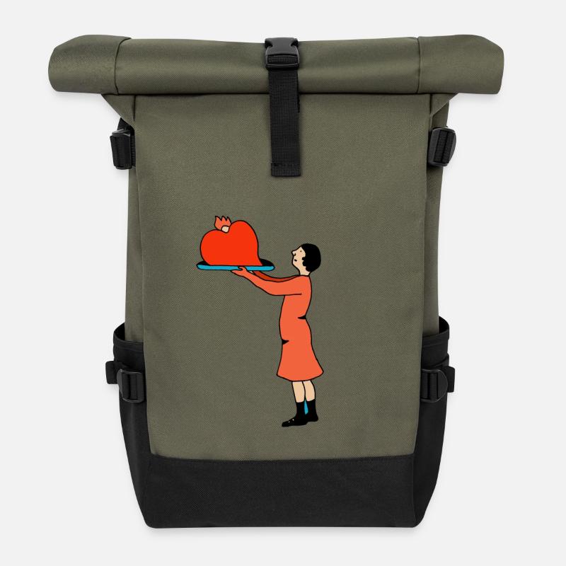 You're welcome - Roll Top Backpack - olive/black