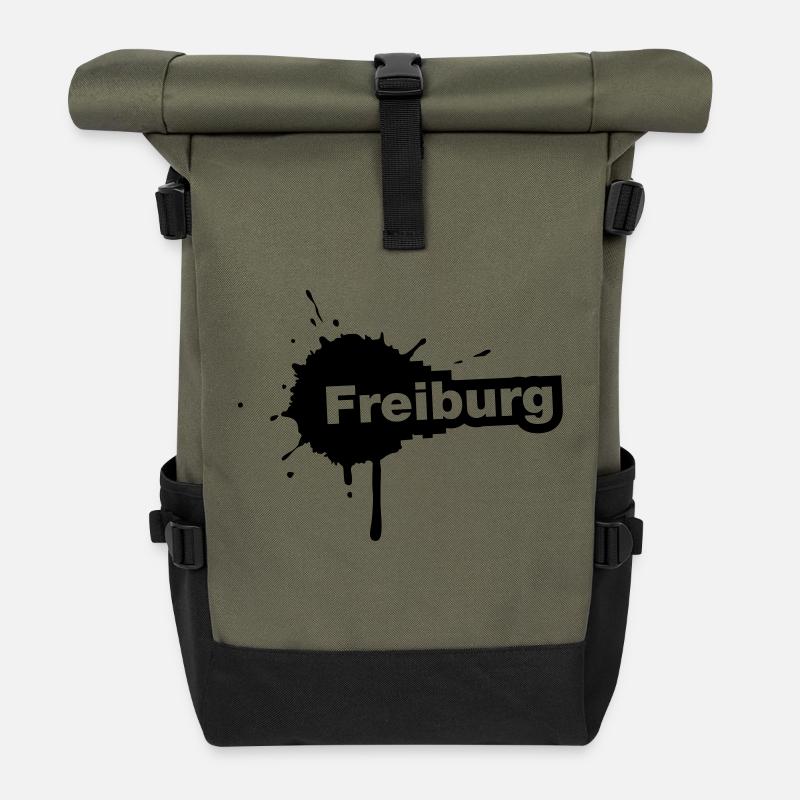 Freiburg Splatter - Rolltop Rucksack - Olive/Schwarz