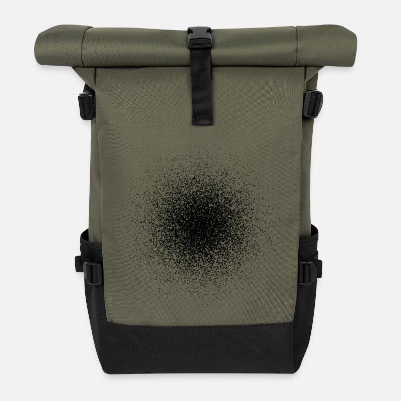 Black point cloud - Roll Top Backpack - olive/black