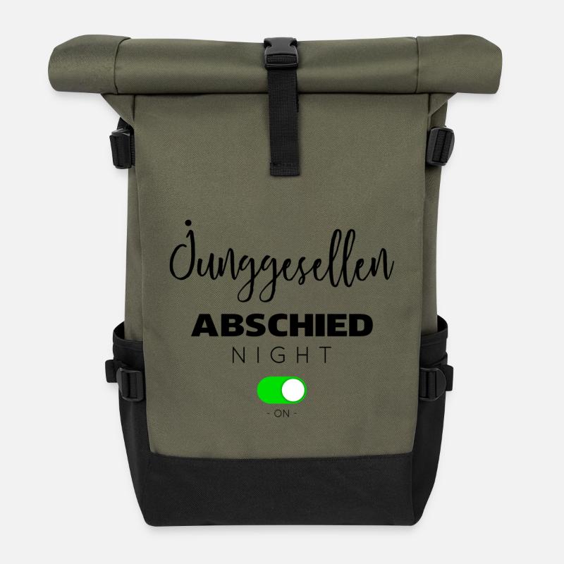 Junggesellen abschied - Sac à dos roll top - olive/noir
