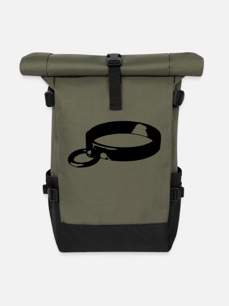 Ring of O. - Slavecollar - Rolltop Rucksack - Olive/Schwarz