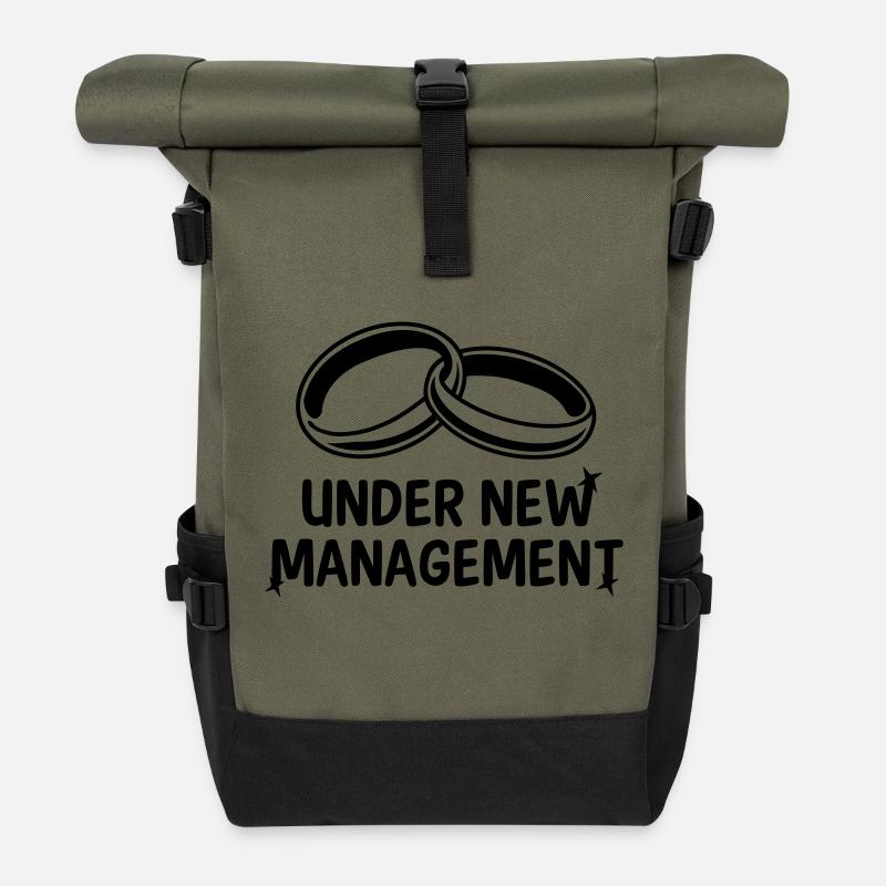 under_new_management__f1 - Rolltop Rucksack - Olive/Schwarz