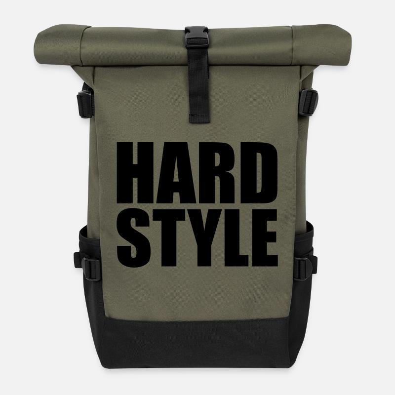 Hard style - Rolltop Rucksack - Olive/Schwarz