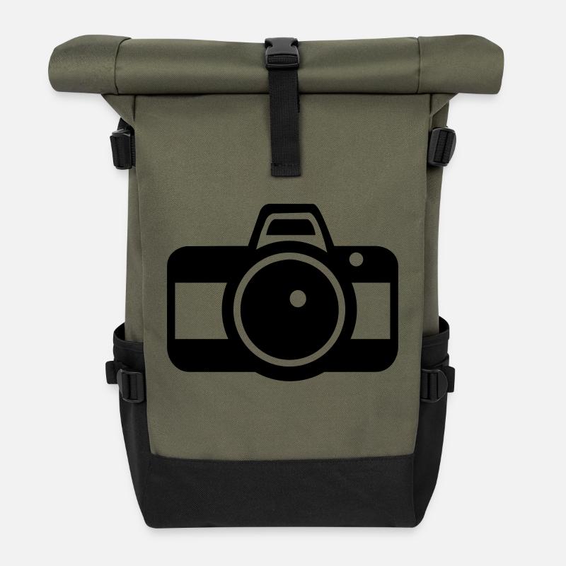 Kamera - Rolltop Rucksack - Olive/Schwarz