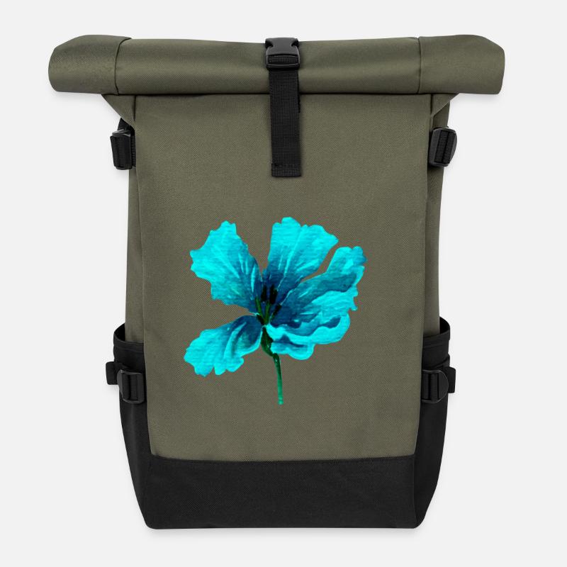 fleur - Sac à dos roll top - olive/noir