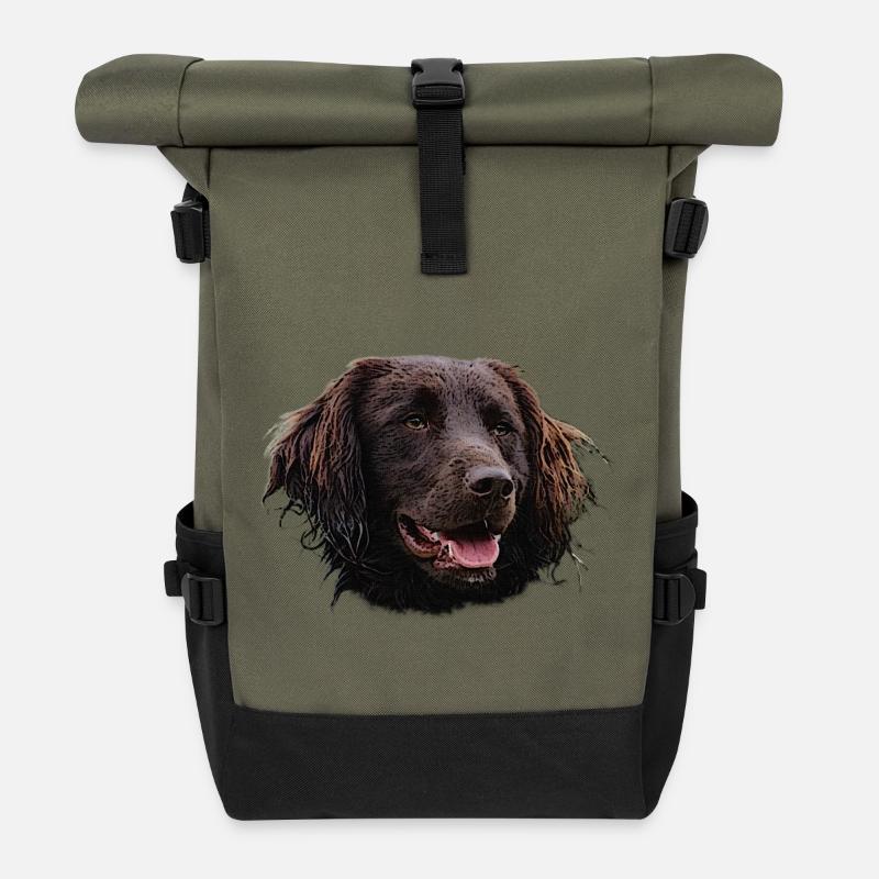 Münsterländer, chiens, chien de chasse - Sac à dos roll top - olive/noir