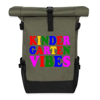 kindergarten vibes - Sac à dos roll top - olive/noir - Devant