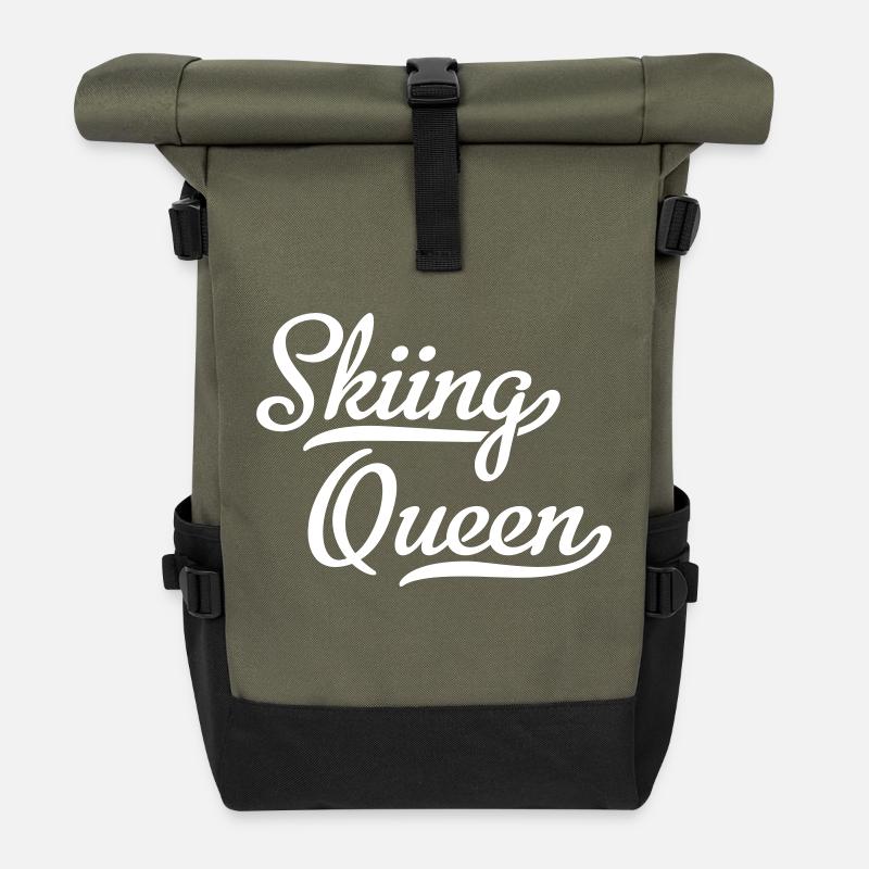 Ski - Rolltop Rucksack - Olive/Schwarz