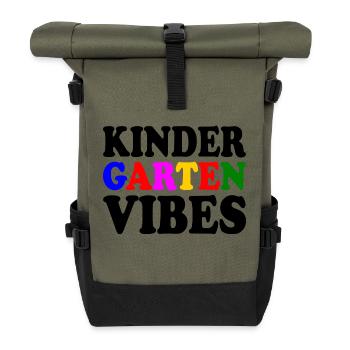 kindergarten vibes - Sac à dos roll top - olive/noir - Devant