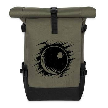 Boule de bowling croquis - Sac à dos roll top - olive/noir - Devant