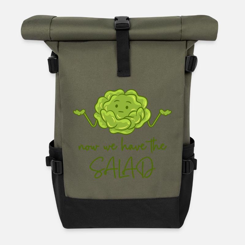 Now we have the salad - Rolltop Rucksack - Olive/Schwarz