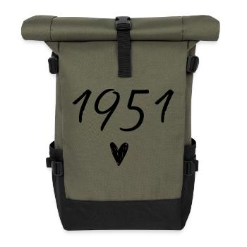 1951 coeur anniversaire - Sac à dos roll top - olive/noir - Devant