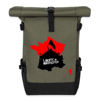 Freedom to protest - Roll Top Backpack - olive/black - Front