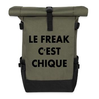 le freak c'est chique - Roll Top Backpack - olive/black - Front