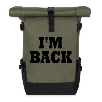 I'm back - Roll Top Backpack - olive/black - Front