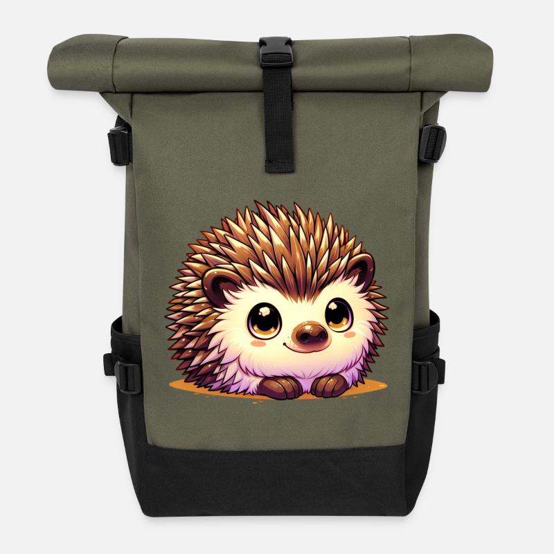 Igel - Rolltop Rucksack - Olive/Schwarz