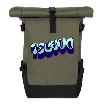 Techno - Sac à dos roll top - olive/noir - Devant