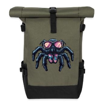 Tarantula Comic Funny Summer - Roll Top Backpack - olive/black - Front