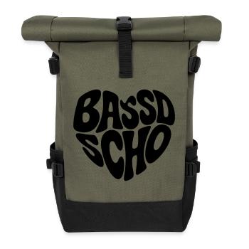Bassd scho - Rolltop Rucksack - Olive/Schwarz - Vorne