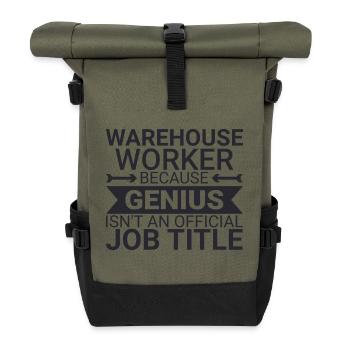 Warehouse Worker Genius - Rolltop Rucksack - Olive/Schwarz - Vorne