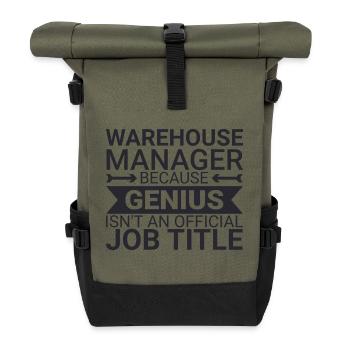 Warehouse Manager Genius - Rolltop Rucksack - Olive/Schwarz - Vorne