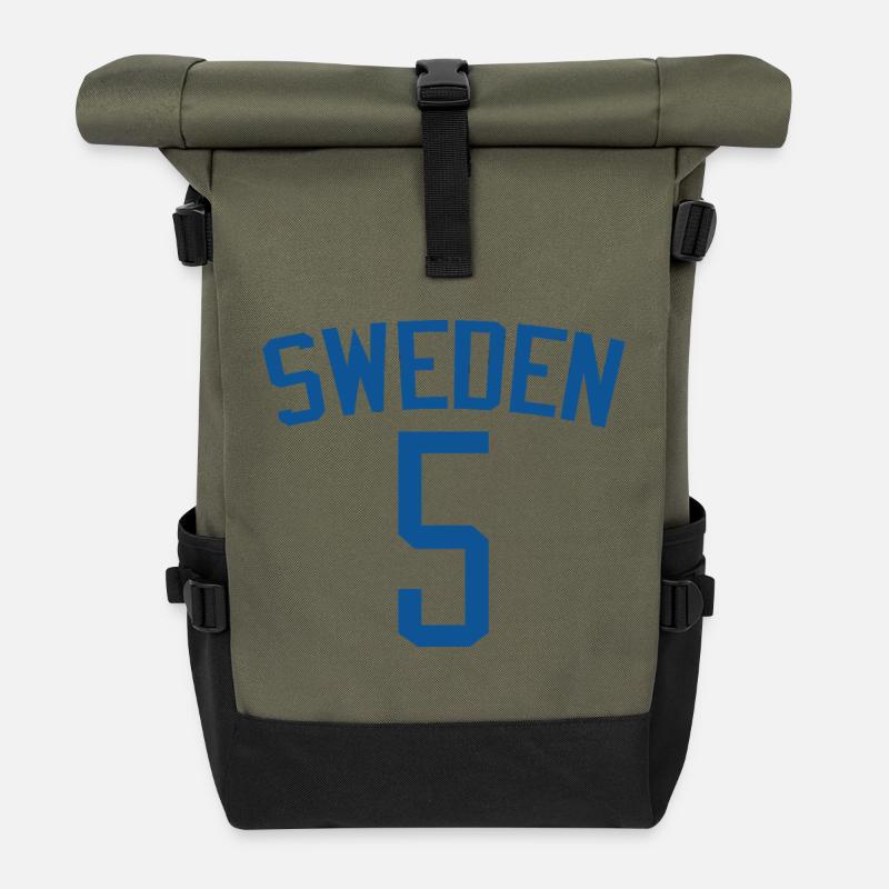 Sweden 5 – Sports Design - Roll Top Backpack - olive/black