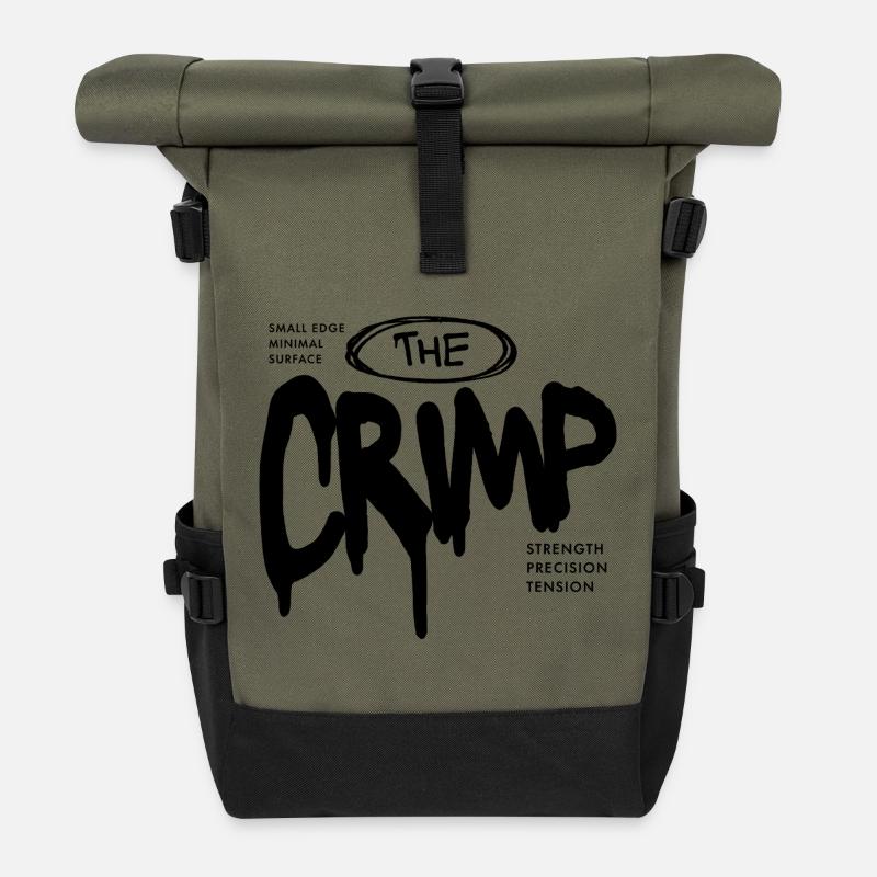 Small Climbing holds the crimp boulder slang - Roll Top Backpack - olive/black