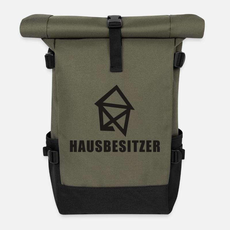 Hausbesitzer / Homeowner - Roll Top Backpack - olive/black